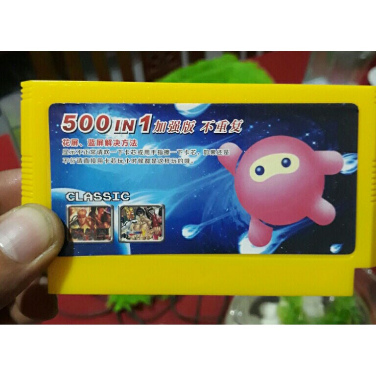 Băng game nhựa 500 in 1 trò chơi không lập lại