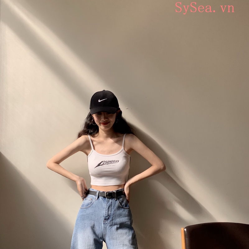 Áo dây nữ cộc tay hở eo quyến rũ