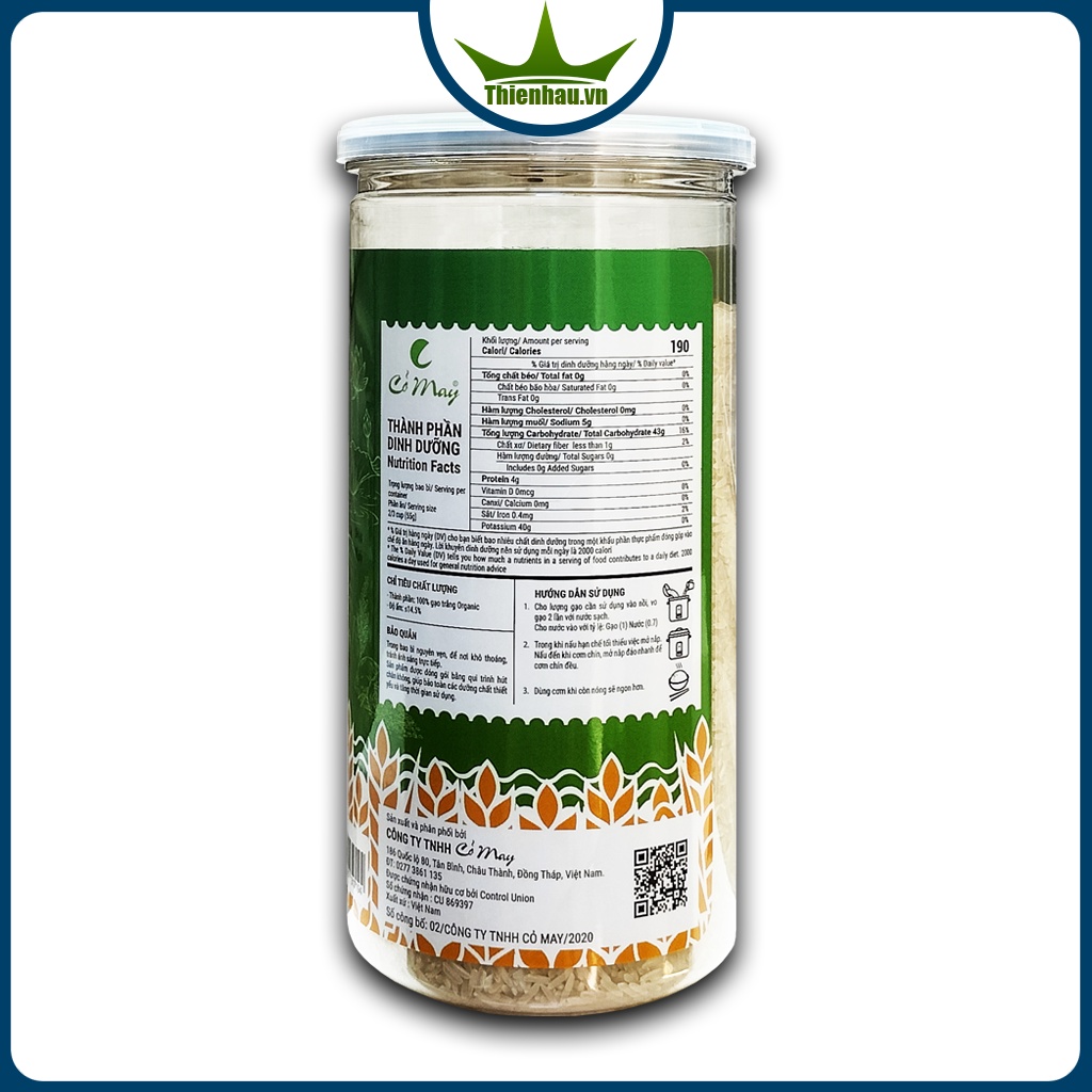 Gạo hữu cơ ST25 Long Châu 66 hộp 1 kg - Gạo Cỏ May