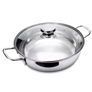 Nồi lẩu inox 1 đáy bếp từ cao cấp Fivestar H.T cook 26cm / 28cm nắp kính tặng 2 vá canh