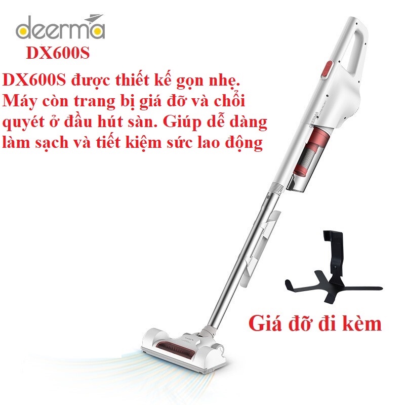 [Mã ELHA22 giảm 6% đơn 300K] Máy Hút Bụi Cầm Tay Cao Cấp DEERMA DX600S ( Kèm giá đỡ và chổi quyét)