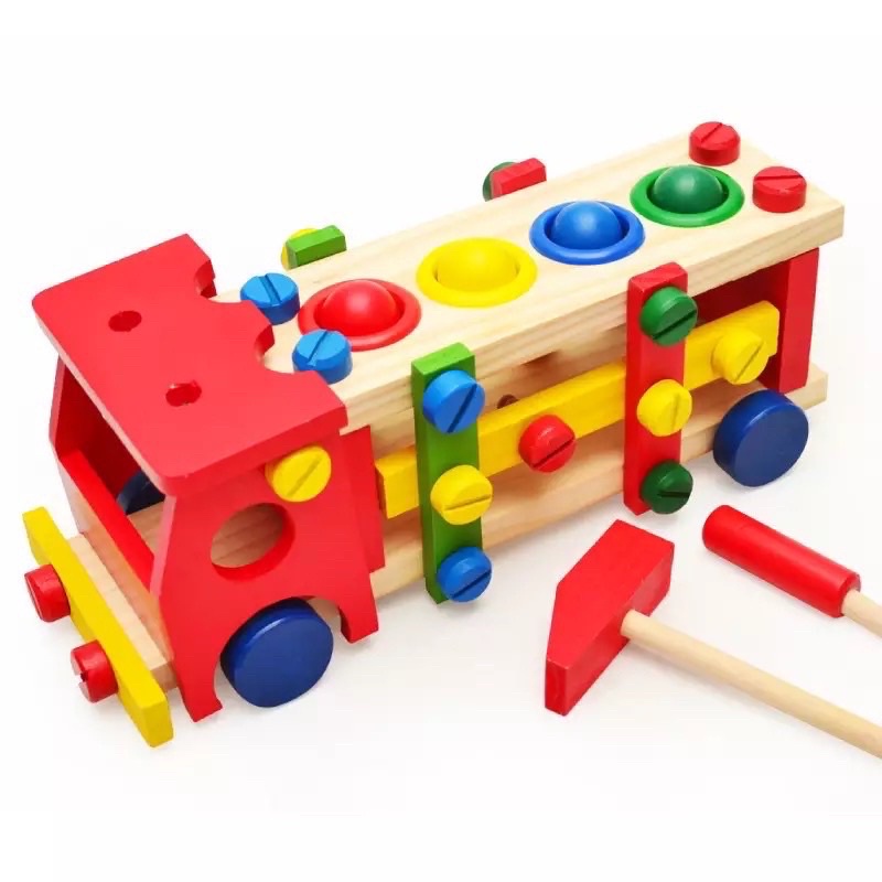 Đồ Chơi Lắp Ráp Ô Tô, Đập Bóng Cho bé