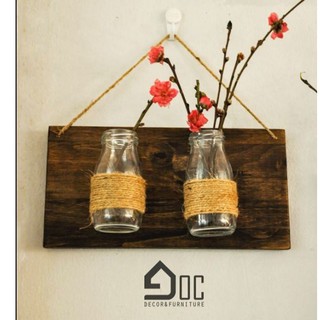 Bảng gỗ treo tường lọ đôi độc đáo