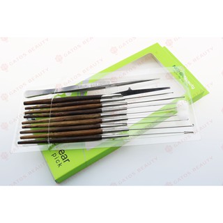 Bộ Dụng Cụ Lấy Ráy Tai 10 Món Thép Không Gỉ - Gỗ Mun Cao Cấp Nghĩa
