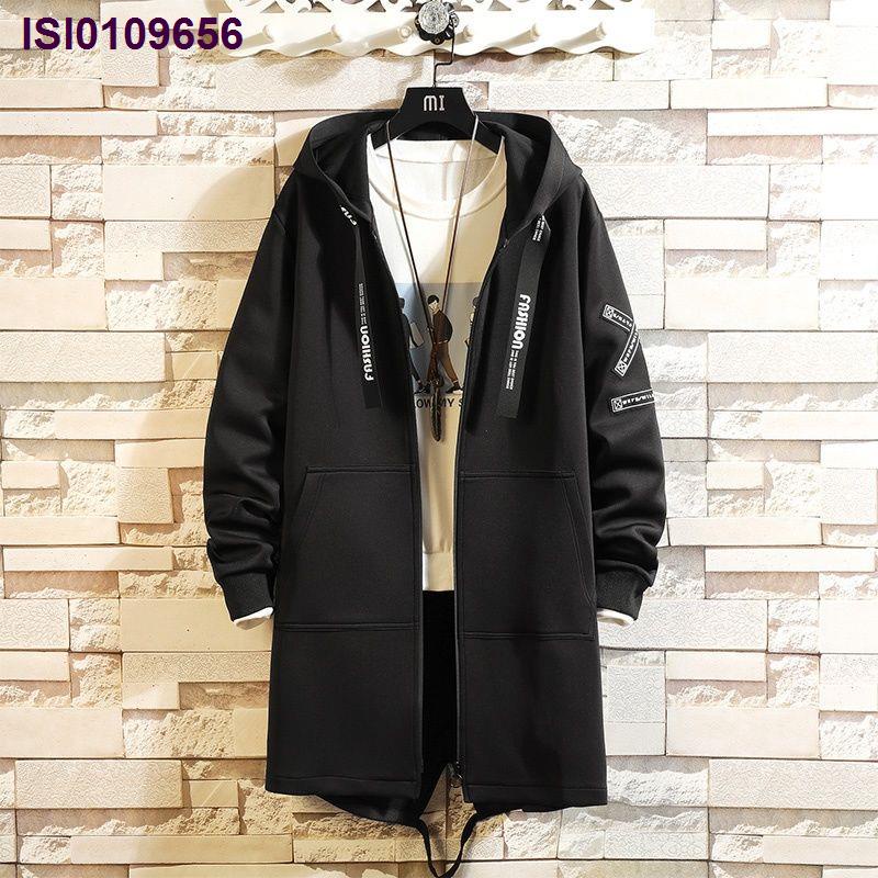 Hàng Có Sẵn Áo Khoác Dài Qua Gối Có Mũ Trùm Đầu Dày Giữa Thu Đông Hàn Quốc Versio Cho Nam