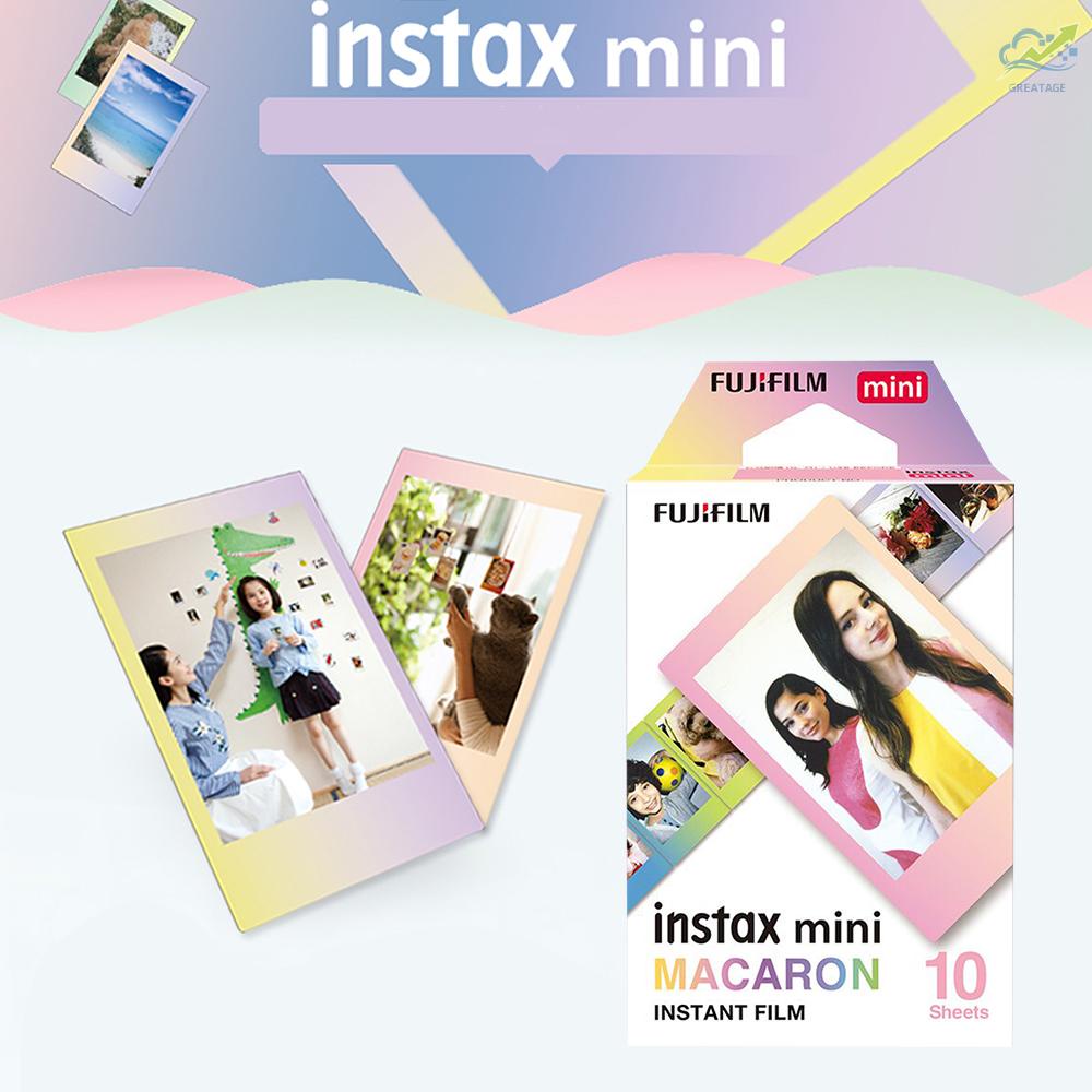 GG Fujifilm Instax Mini 10 Sheets MACAROON Gradual Color Film Photo Paper Instant Print for Fujifilm Instax Mini7s/8/25/50s/70/90 SP-1/SP-2 Smartphone Printer