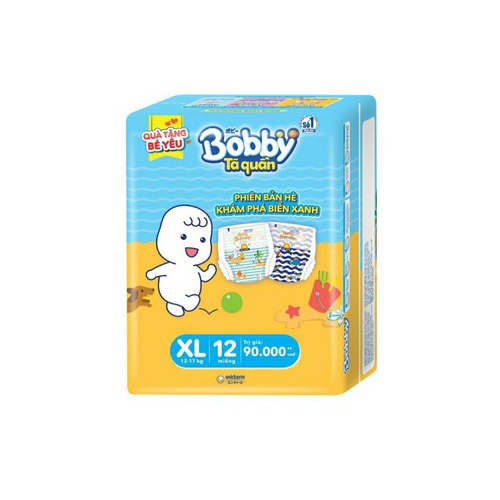 Tã quần Bobby M12,L12,XL12,XXL12 phiên bản hè Năm 2022 Lõi nén Thần Kỳ siêu Mỏng 3mm