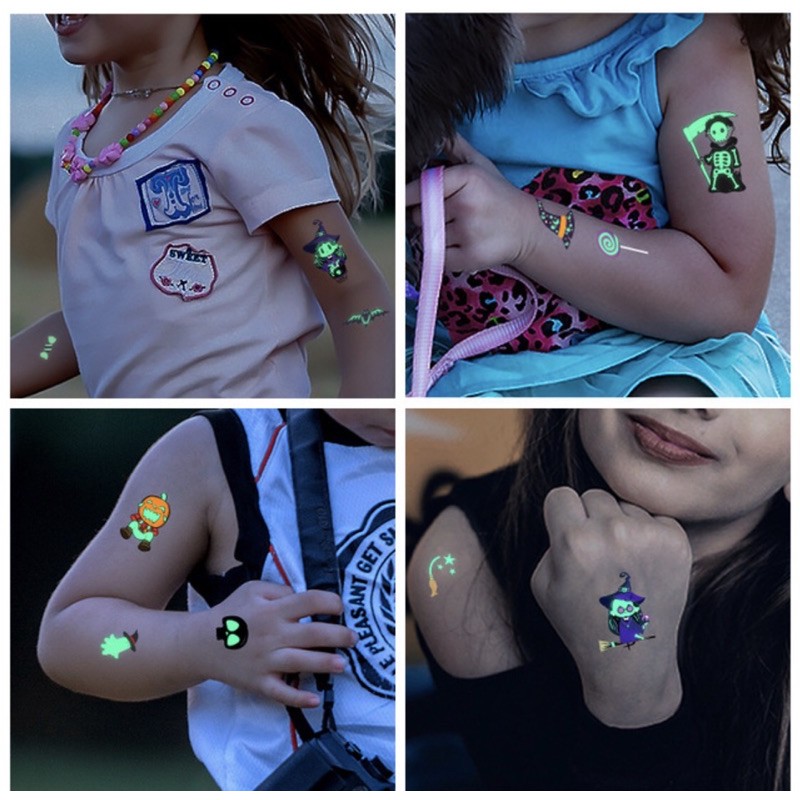 Hình xăm dán phát sáng Halloween