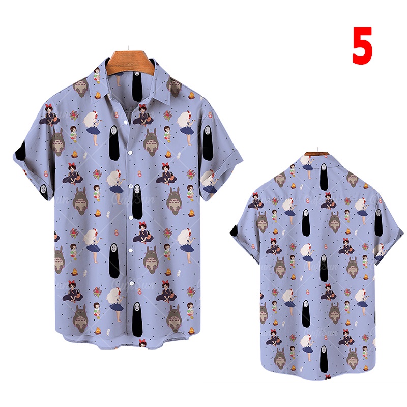 Áo Thun Polo Tay Ngắn In Họa Tiết Hoạt Hình Totoro Thời Trang 2022 Cho Nam Và Nữ Size S-5XL