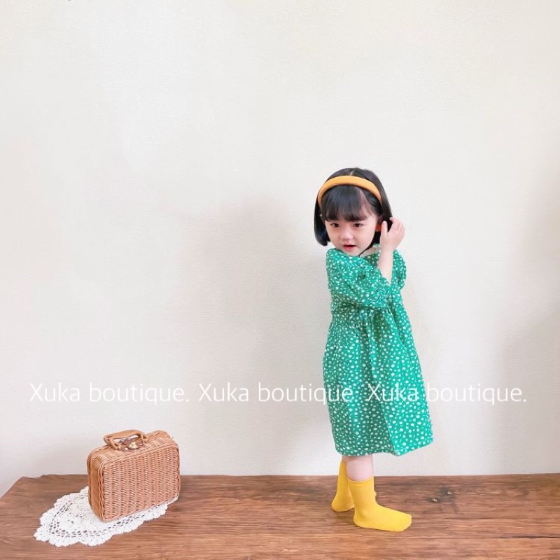 Váy Cộc Tay Mùa Hè Váy Bé Gái Tay Bồng SKYBOMA KIDS Mẫu Mới 2022 Cho Bé Gái [Ảnh Thật]