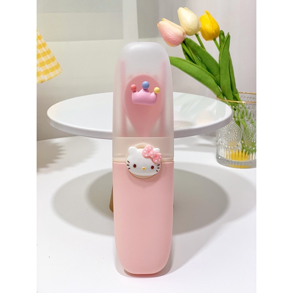 Bộ Hộp 3 Món Đũa, Thìa , Dĩa  Bằng Nhựa Hello Kitty