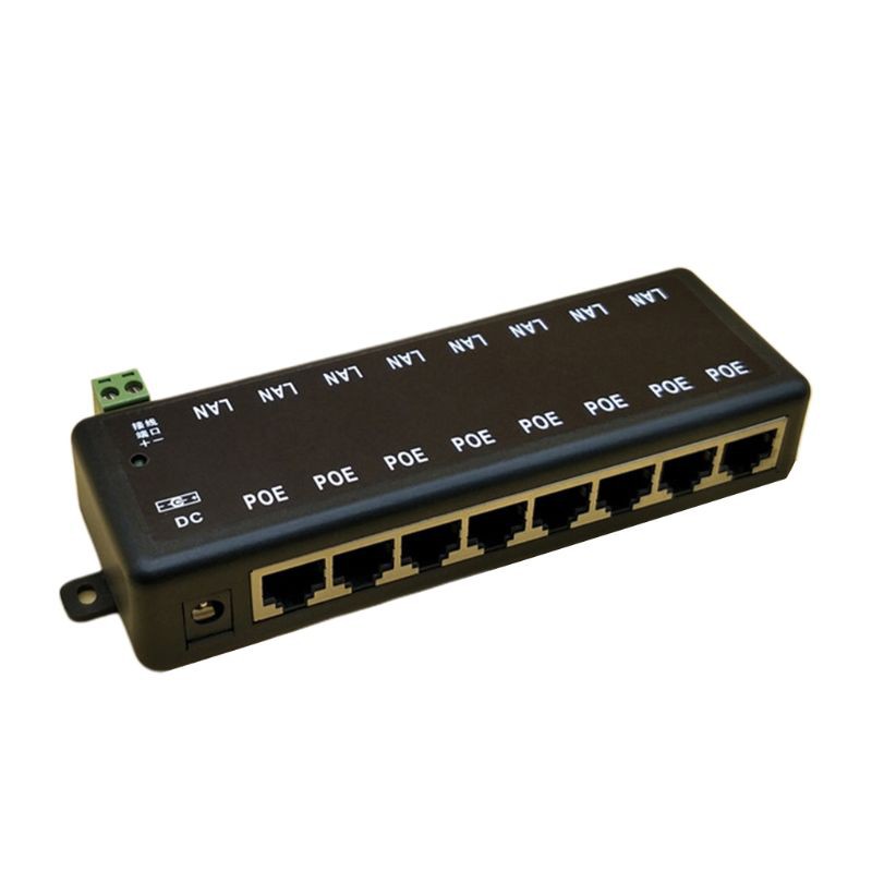 SEL❤8 Ports POE Injector POE Splitter for CCTV Network POE Camera Power Over Ethernet IEEE802.3af