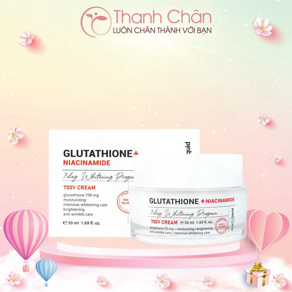 Kem Dưỡng Trắng Da Angel Liquid 7Day Whitening Program Glutathione Plus Niacinamide 700V Cream 50ML