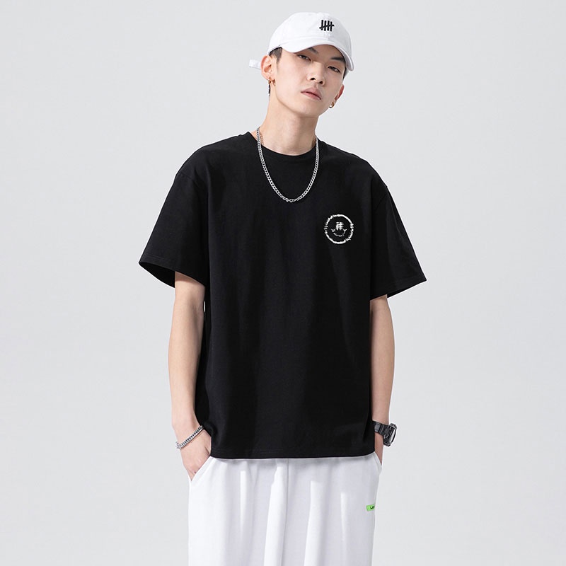 Áo Thun Tay Ngắn Cổ Tròn In Họa Tiết Thời Trang Cho Nam