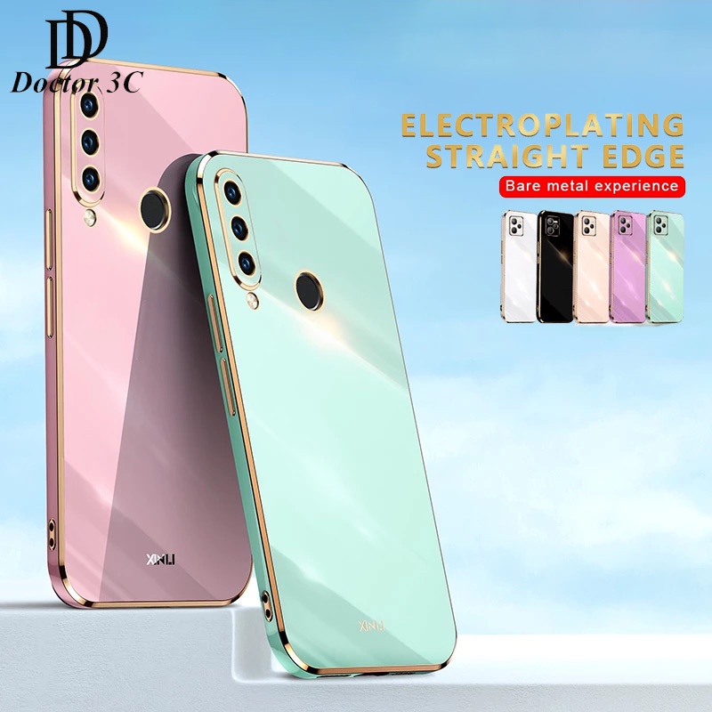 Ốp Điện Thoại Viền Vuông TPU Mềm Mạ Điện Kèm Phim Bảo Vệ Lens Cho Huawei Nova 6 SE 5T 4 4E 3E 3i 3 4G 5G 2022