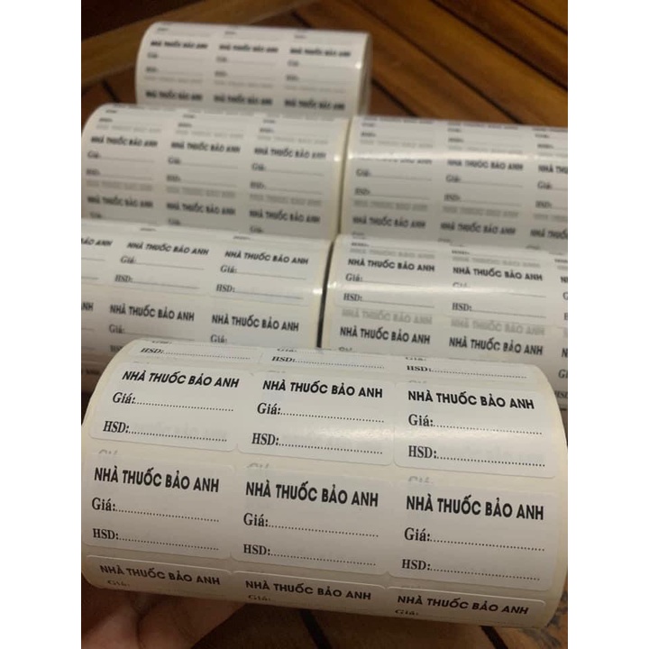 Tem chia liều nhà thuốc cuộn 6000 tem in sẵn theo yêu cầu