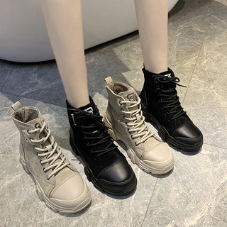 Giày bốt đế dày phong cách Anh 2019 cho nữ