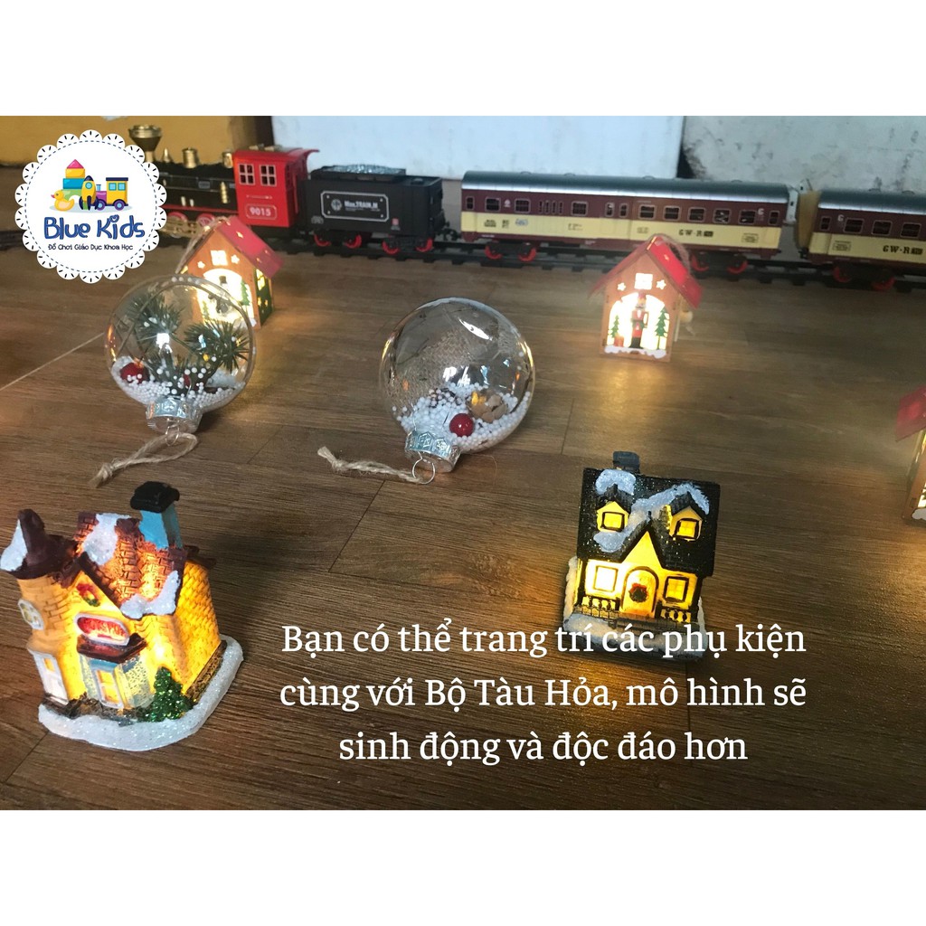 Quả cầu nhựa trong suốt BLUE KIDS dùng để trang trí nhà cửa, cây thông noel tiện dụng