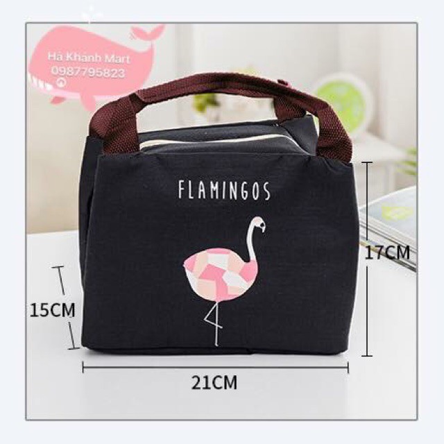 Túi giữ nhiệt Flamingo+3 bình trữ sữa+3 túi đá khô Unimom