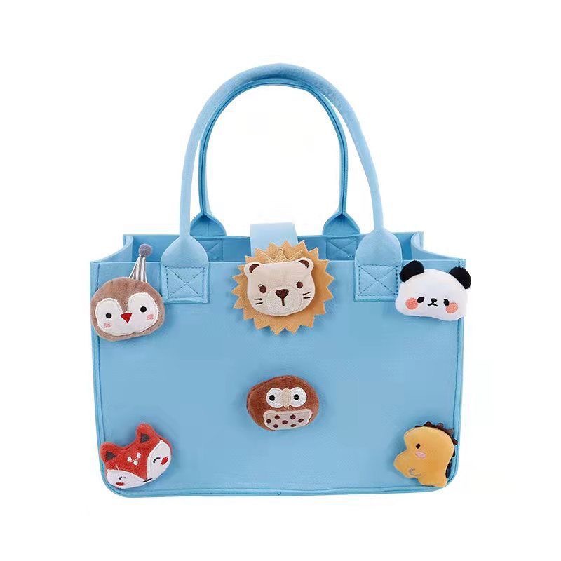 Túi Tote Vải Nỉ Hoạt Hình Dễ Thương Làm Quà Tặng Cho Bé Một Tuổi
