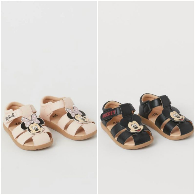 Sandal rọ HM đen và hồng