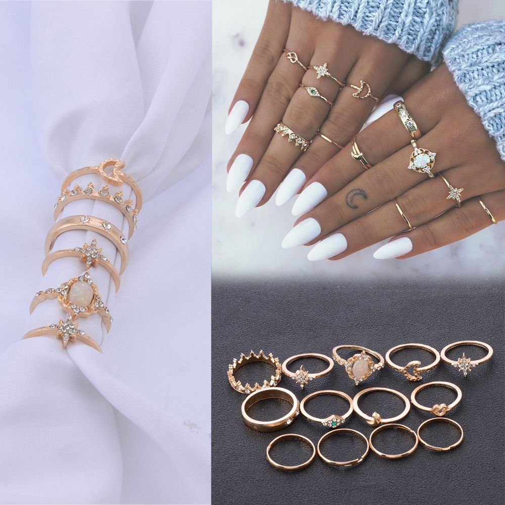 13 Nhẫn đính đá opal phong cách bohemian thời trang cho nữ