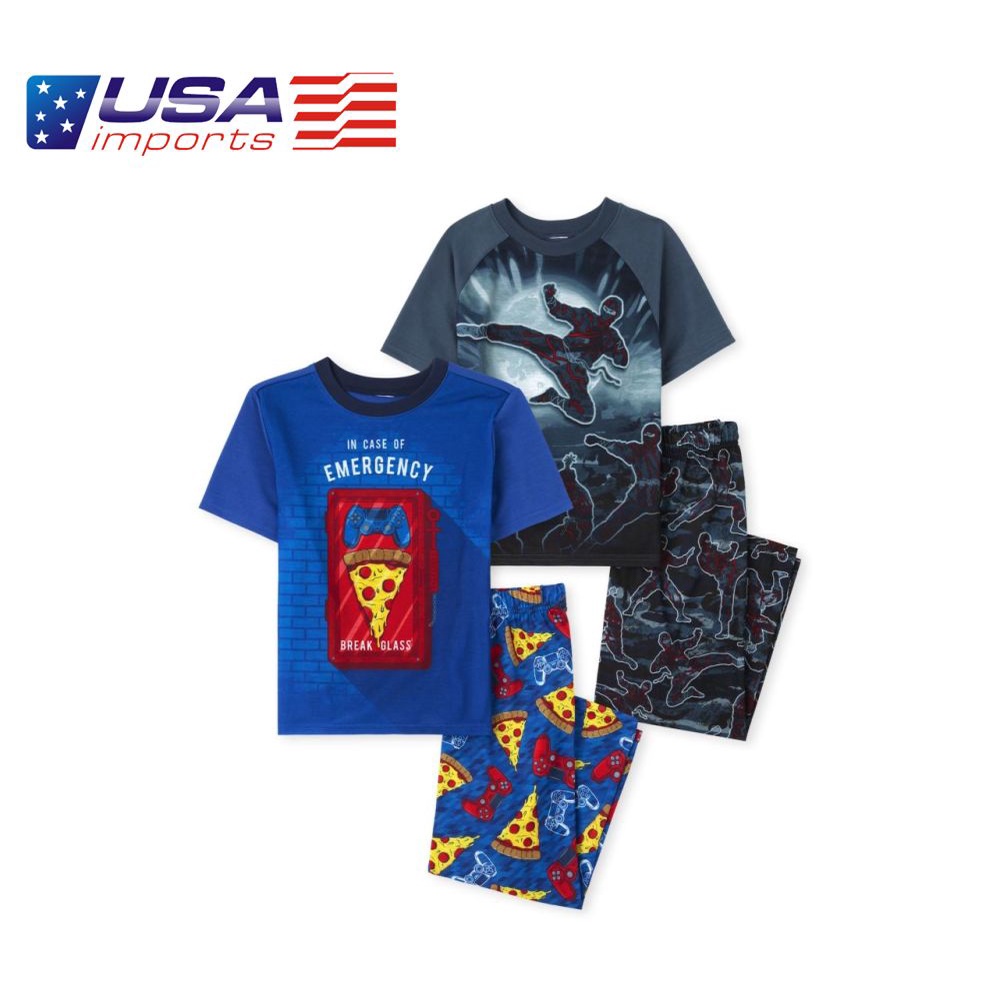 Set 4 đồ ngủ mặc nhà Ninja Food phôm rộng Children's Place Auth Từ Mỹ (3028107_914)