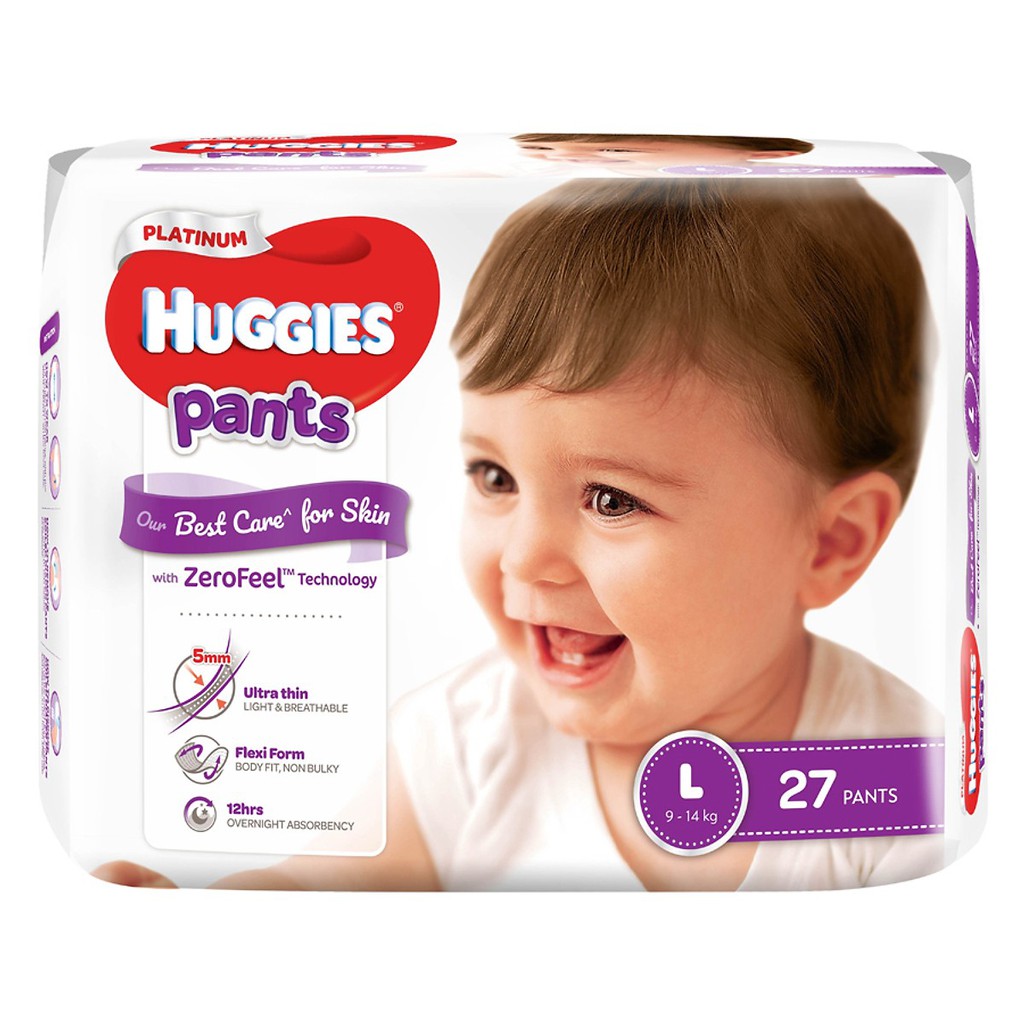 Tã Quần Siêu Cao Cấp Huggies Platinum M33/ L27/ XL24/ XXL20