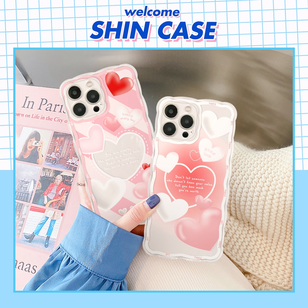 Ốp lưng iphone trong lượn sóng pink heart 6/6plus/6s/6splus/7/7plus/8/8plus/x/xs/11/12/13/14/pro/max/promax/plus