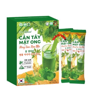 [Chính hãng] Bột Cần Tây Mật Ong Hồng Sâm Rau Má Thanh lọc cơ thể đẹp da , đẹp dáng hộp 15 gói