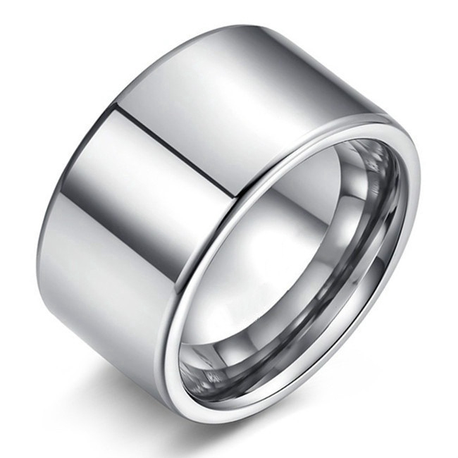 Nhẫn mạ bạc kiểu dáng thời trang 12 mm