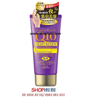 Kem dưỡng da tay ban đêm Kose Coen Rich Q10 Hand & Finger dưỡng trắng ,chống lão hóa