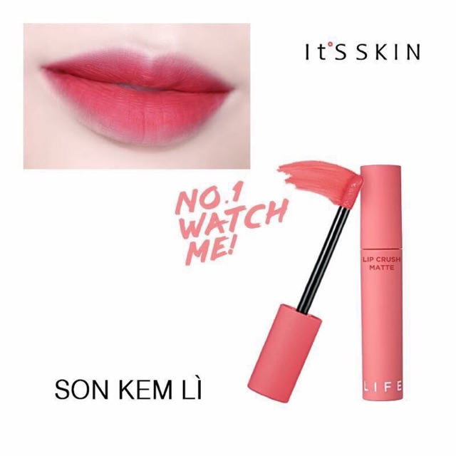 💓SON KEM IT'S SKIN LIP CRUSH MATTE LIFE COLOR💓