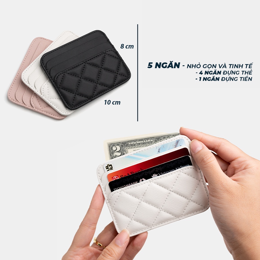 Ví nữ mini cầm tay đựng thẻ AURORA nhỏ gọn cao cấp THEWALLET
