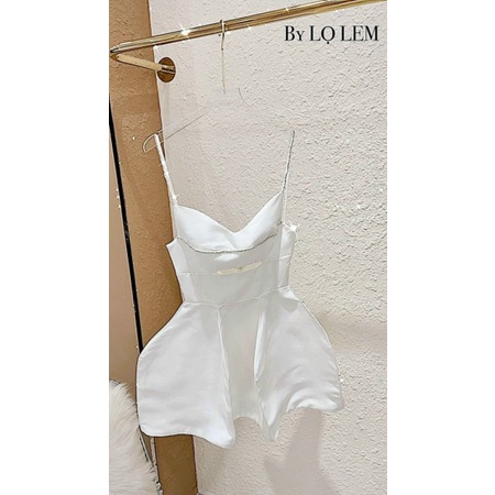 Đầm xòe 2 dây đá thiết kế