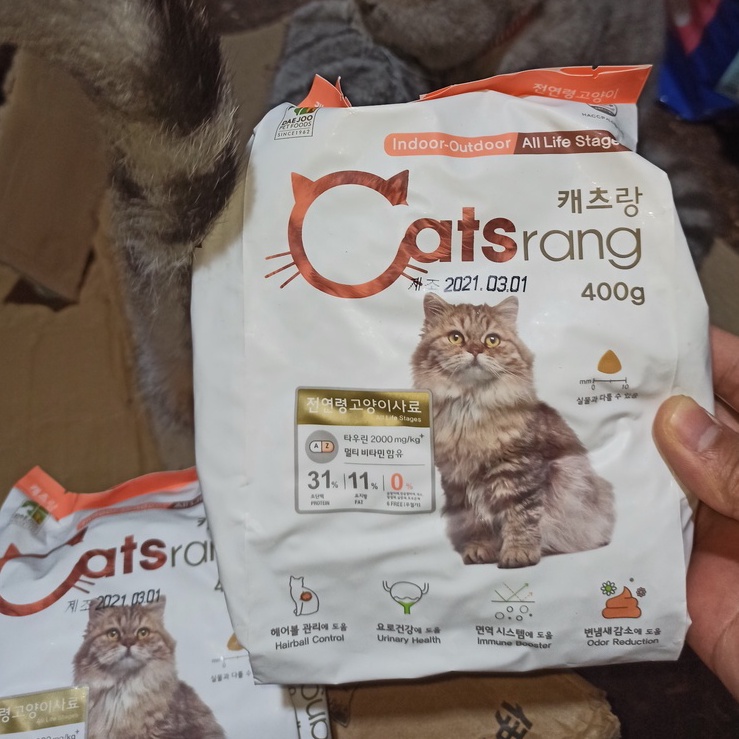 Thức ăn hạt cho mèo mọi lứa tuổi Catsrang 400g