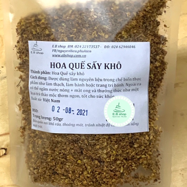 HOA QUẾ SẤY KHÔ GÓI 50GR DÙNG PHA TRÀ, LÀM BÁNH KẸO