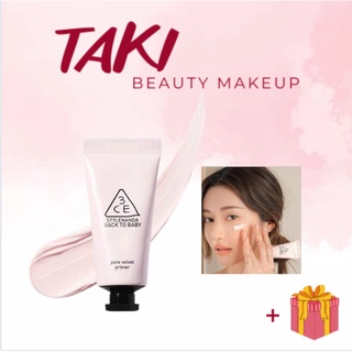 Kem lót che khuyết điểm 3ce back to baby velvet primer 15ml- pink