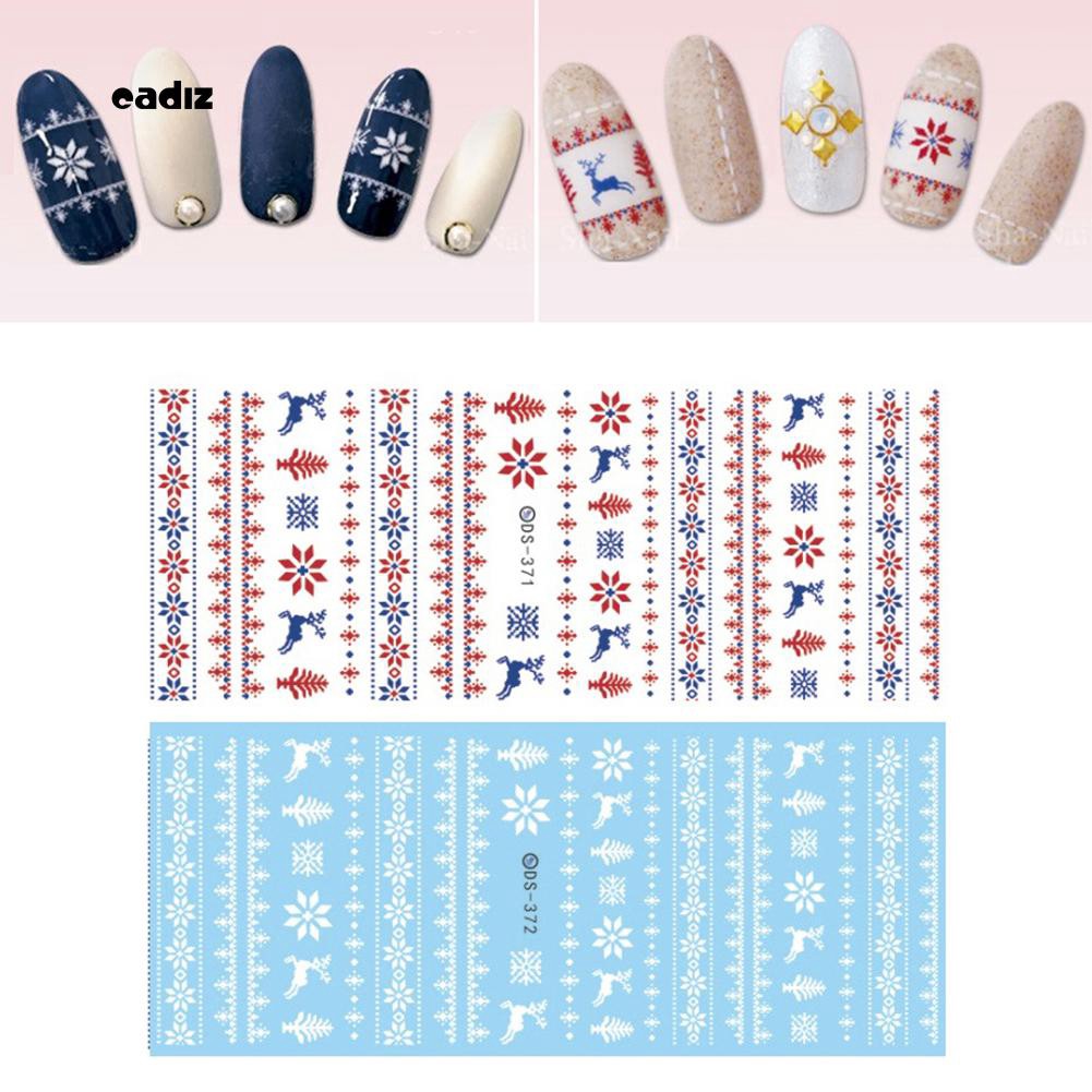 [Hàng mới về] Decal dán móng tay họa tiết giáng sinh