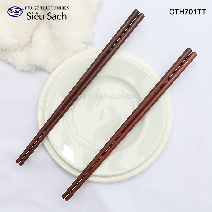 Đũa tròn gỗ Trắc Việt Nam Siêu sạch (10 đôi rất đẹp) gỗ Trắc tự nhiên vân đẹp-CTH701TT - Chopstick of HAHANCO