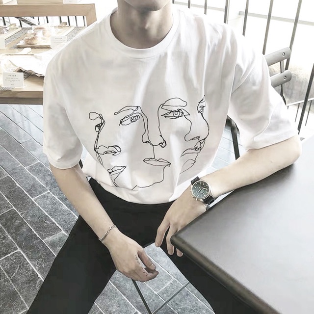 áo thun tay lỡ in