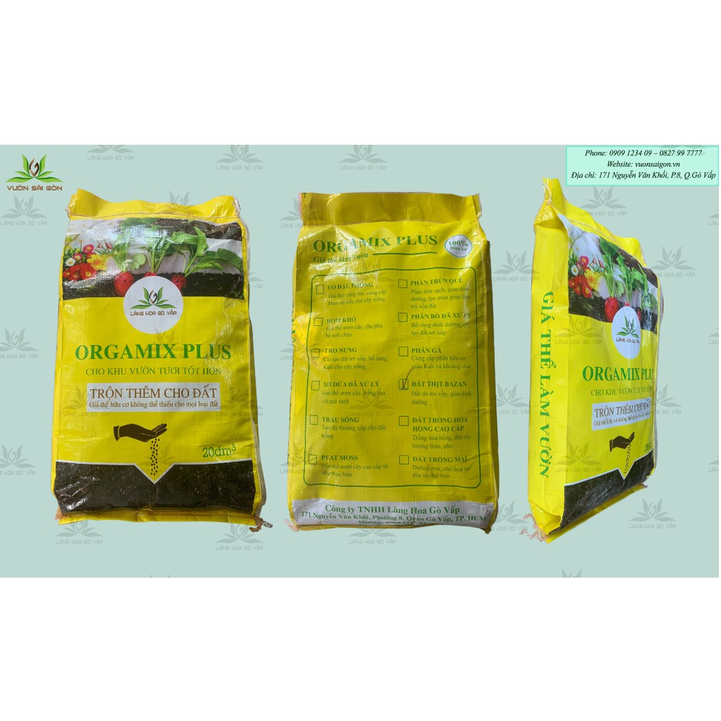 Đất thịt, đất đỏ Bazan Orgamix Plus bao 15kg