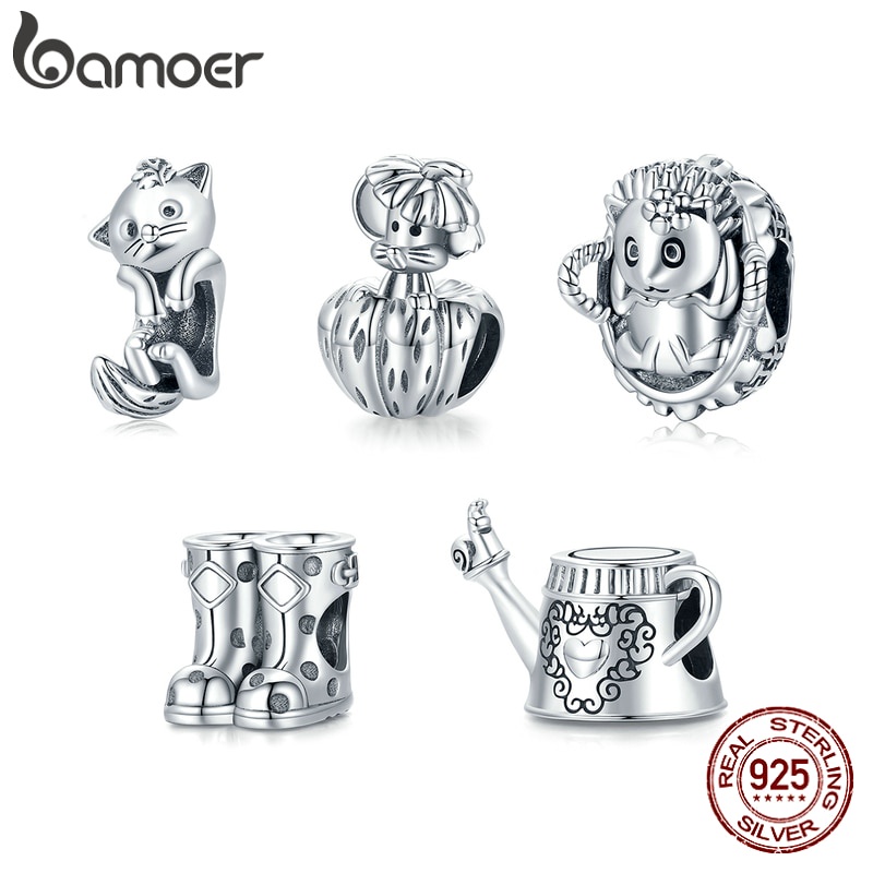 Hạt charm Bamoer SCC1923 dòng rừng mùa thu 100% bạc Sterling 925 dùng làm vòng tay thời trang