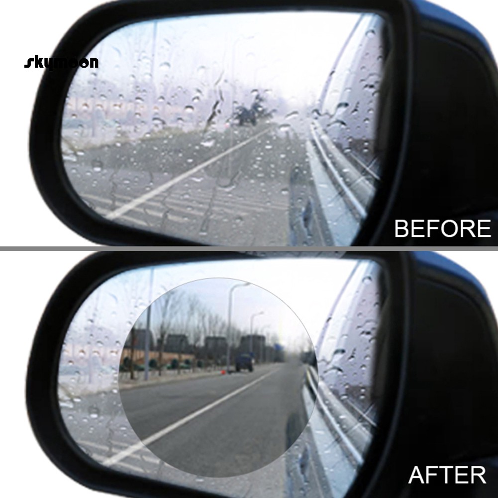 Bộ 2 miếng dán hình tròn chống nước và chống sương cho kính chiếu hậu xe hơi