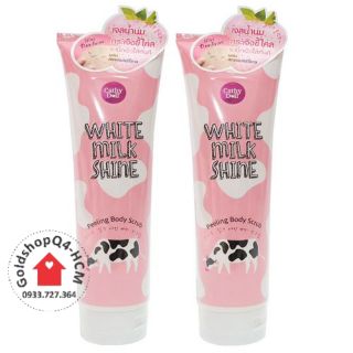 - tẩy tế bào chết white milk shine peeling body scrub 320ml - thái lan