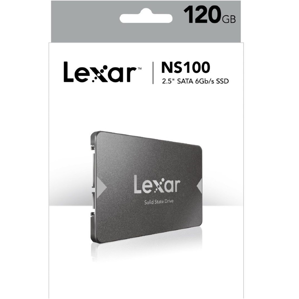 [Mã ELCLXU8 hoàn 8% xu đơn 500K] Ổ cứng SSD Lexar NS100 128GB 2.5-Inch SATA III R520MB/s W400MB/s (Xám)