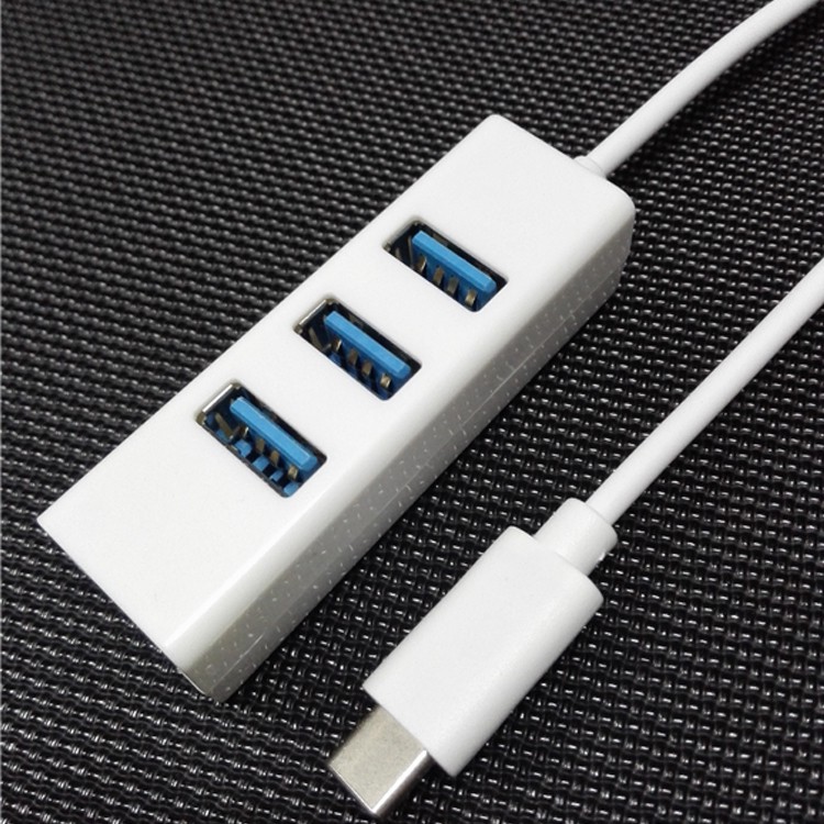Cổng chuyển đổi USB 3.1 loại C qua 3 cổng USB màu trắng | BigBuy360 - bigbuy360.vn