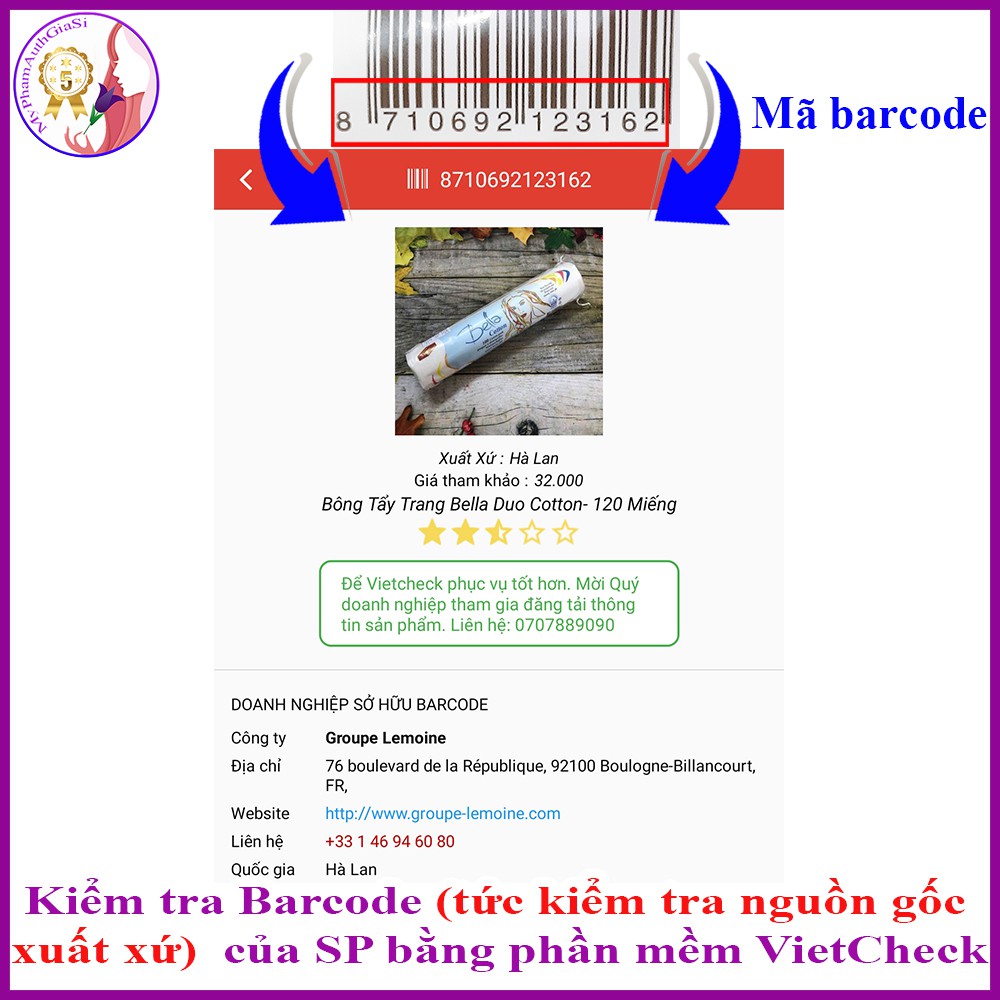 BÔNG TẨY TRANG BELLA COTTON | BigBuy360 - bigbuy360.vn