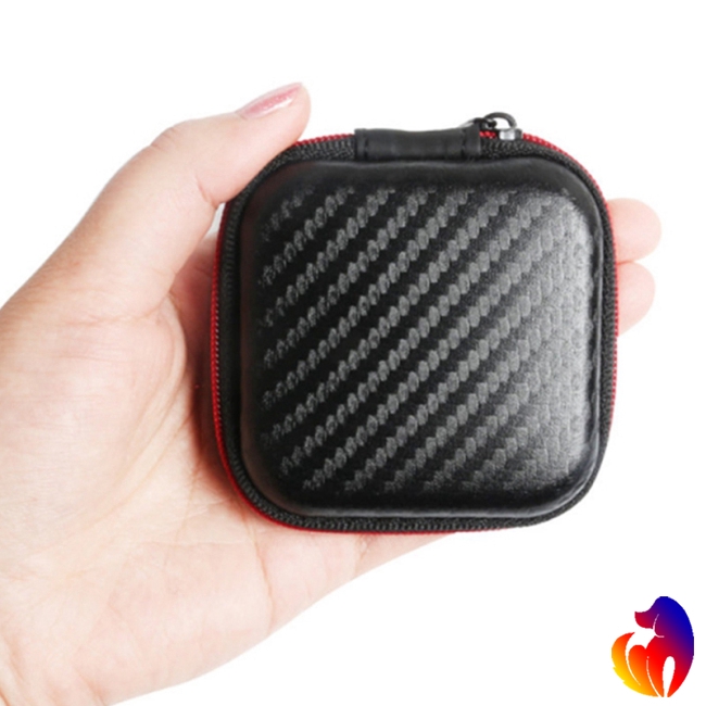 Hộp Đựng Tai Nghe Chống Ẩm Hình Vuông Có Khóa Kéo Tiện Dụng