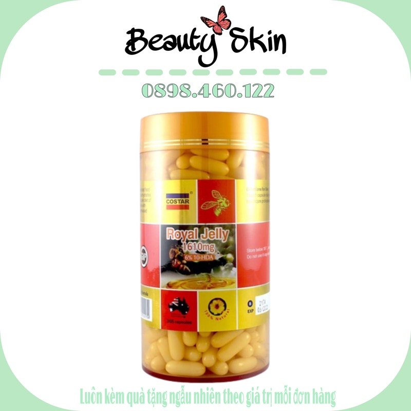 Viên Uống Sữa Ong Chúa Costar Royal Jelly 1610mg 365v